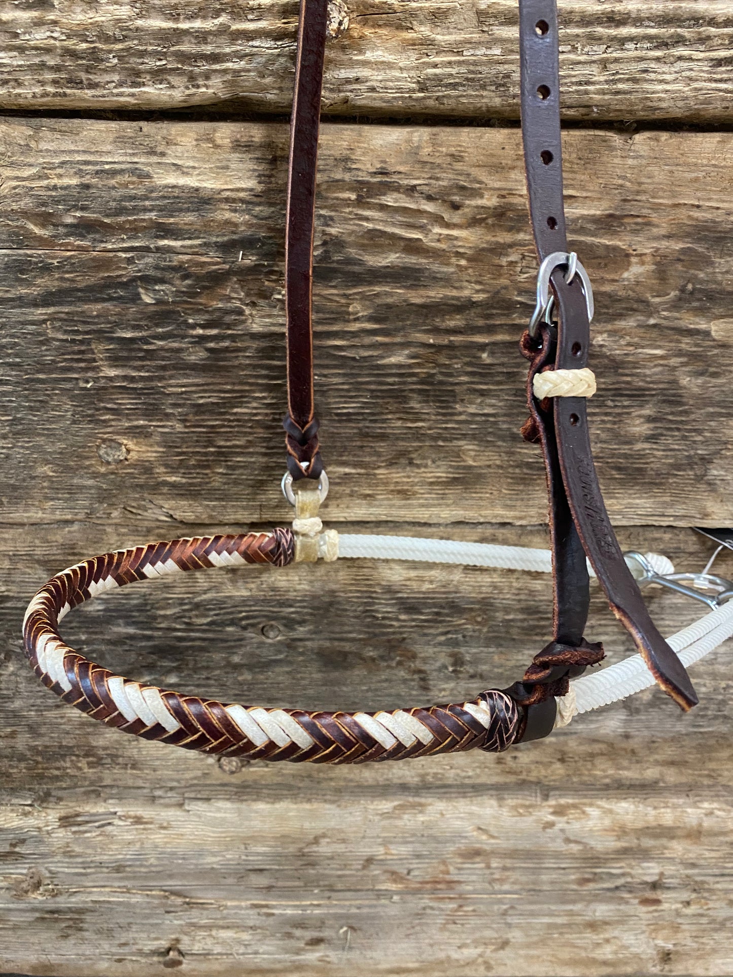 Double Rope Rawhide Noseband Tiedown