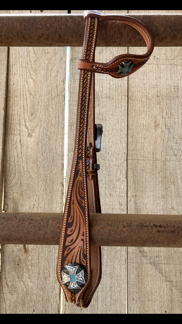 Headstall one ear wide bottom