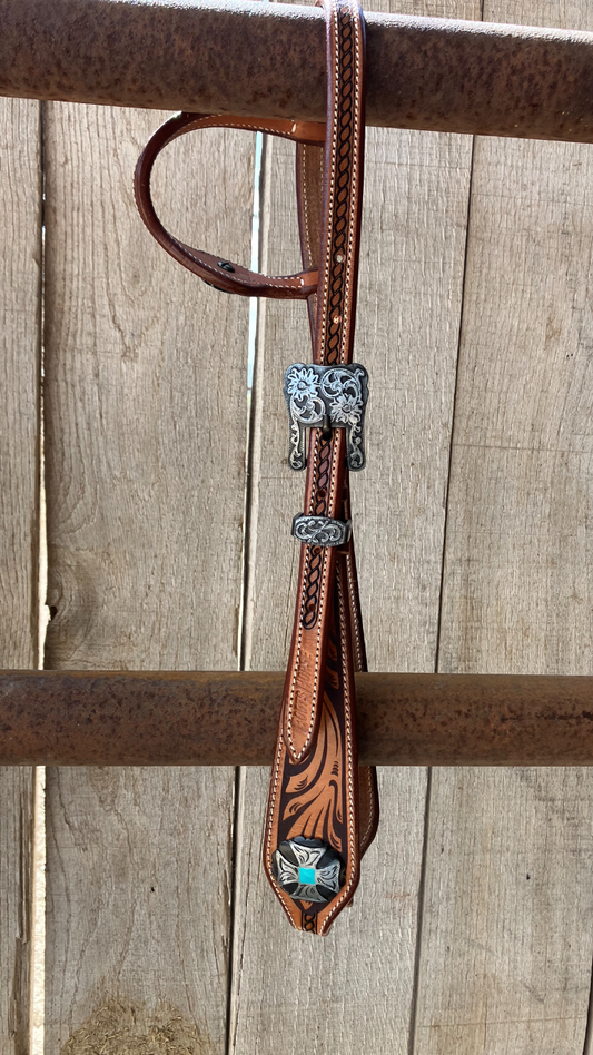 Headstall one ear wide bottom