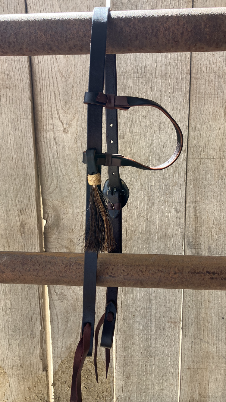 One ear headstall with hair