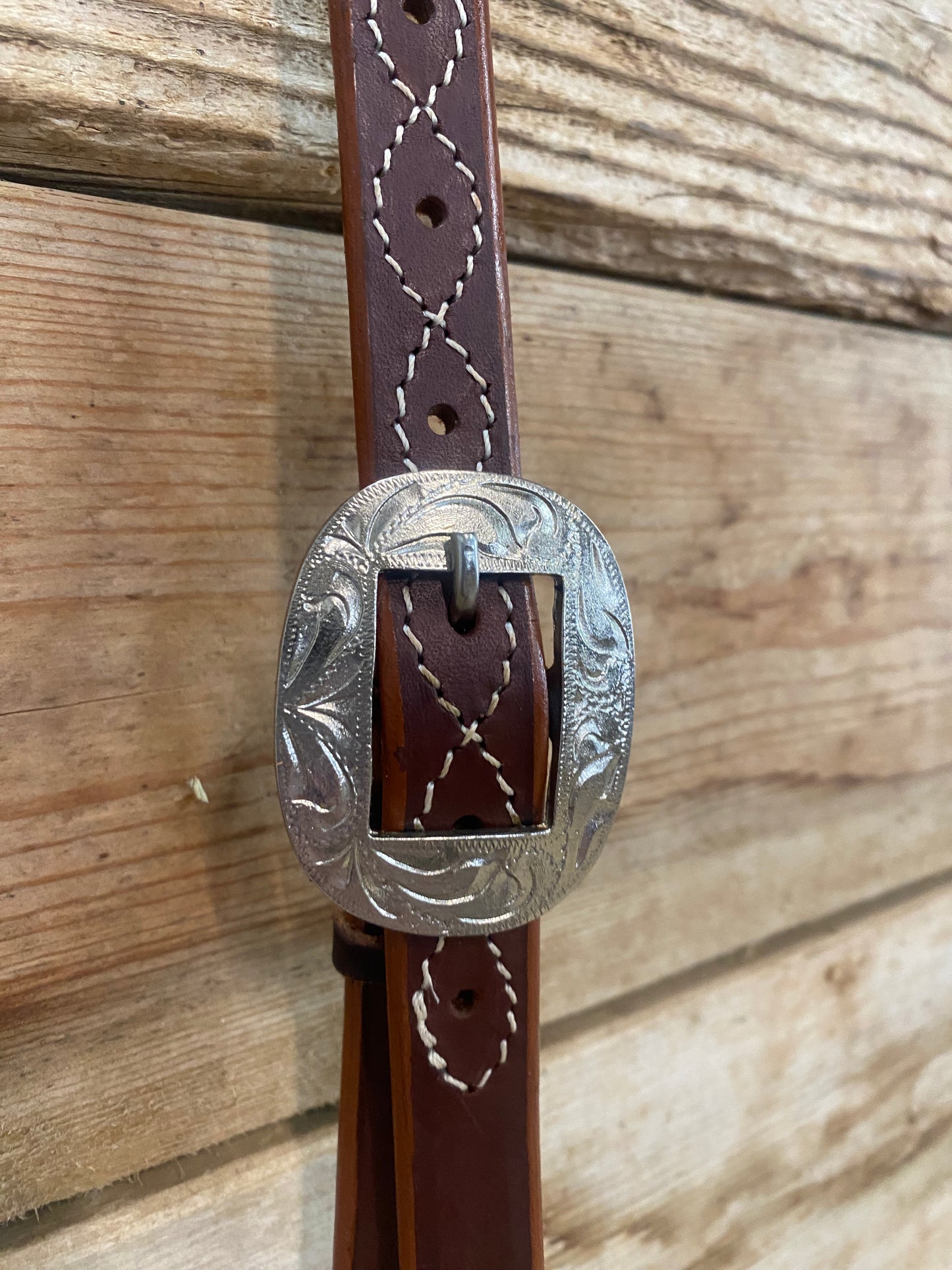 Silver Buckle Rawhide Ear Slide