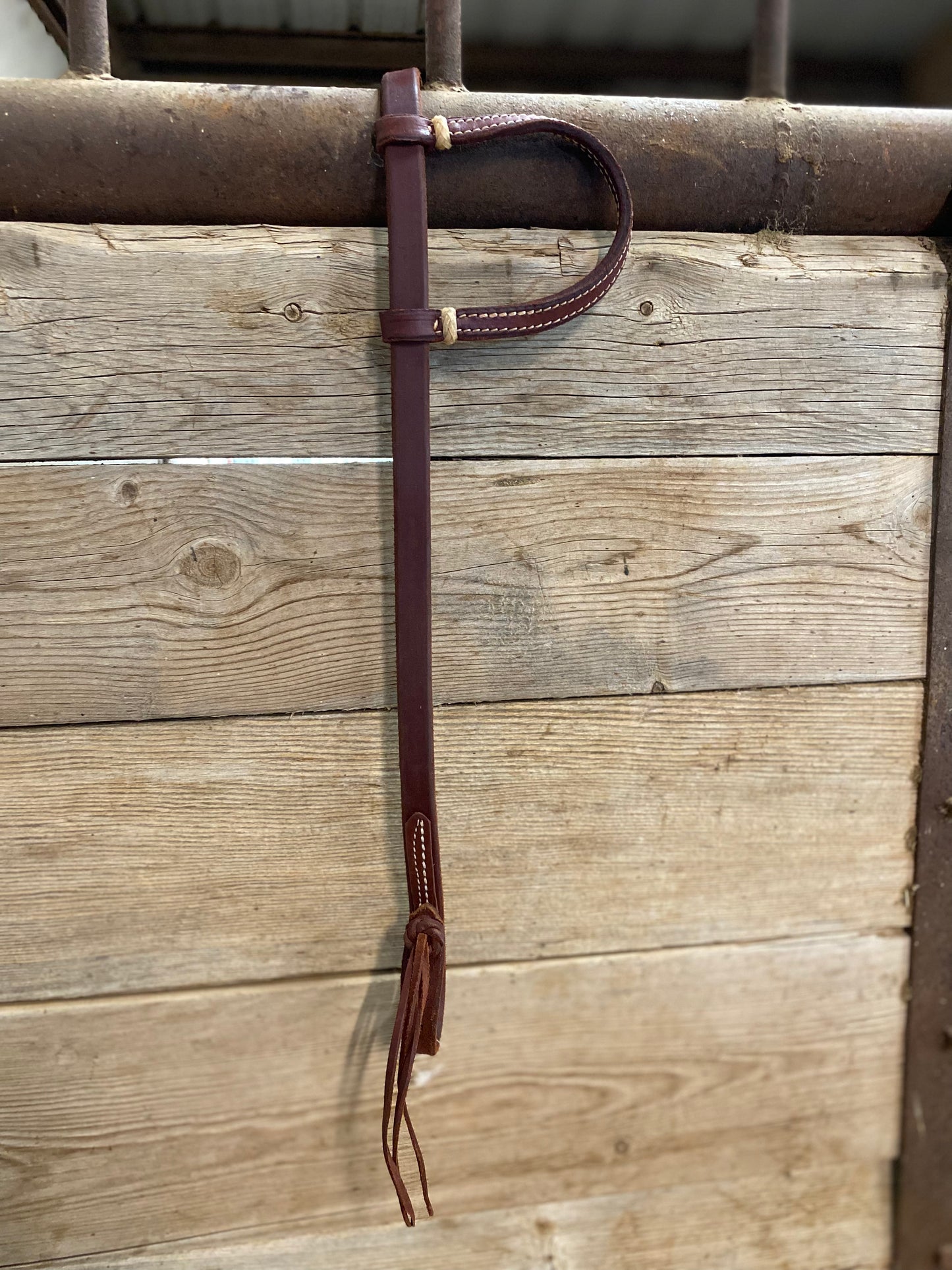 One ear headstall with small rawhide accent pieces