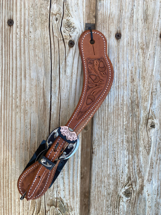 Acorn Spur Straps w/ Flower Buckle