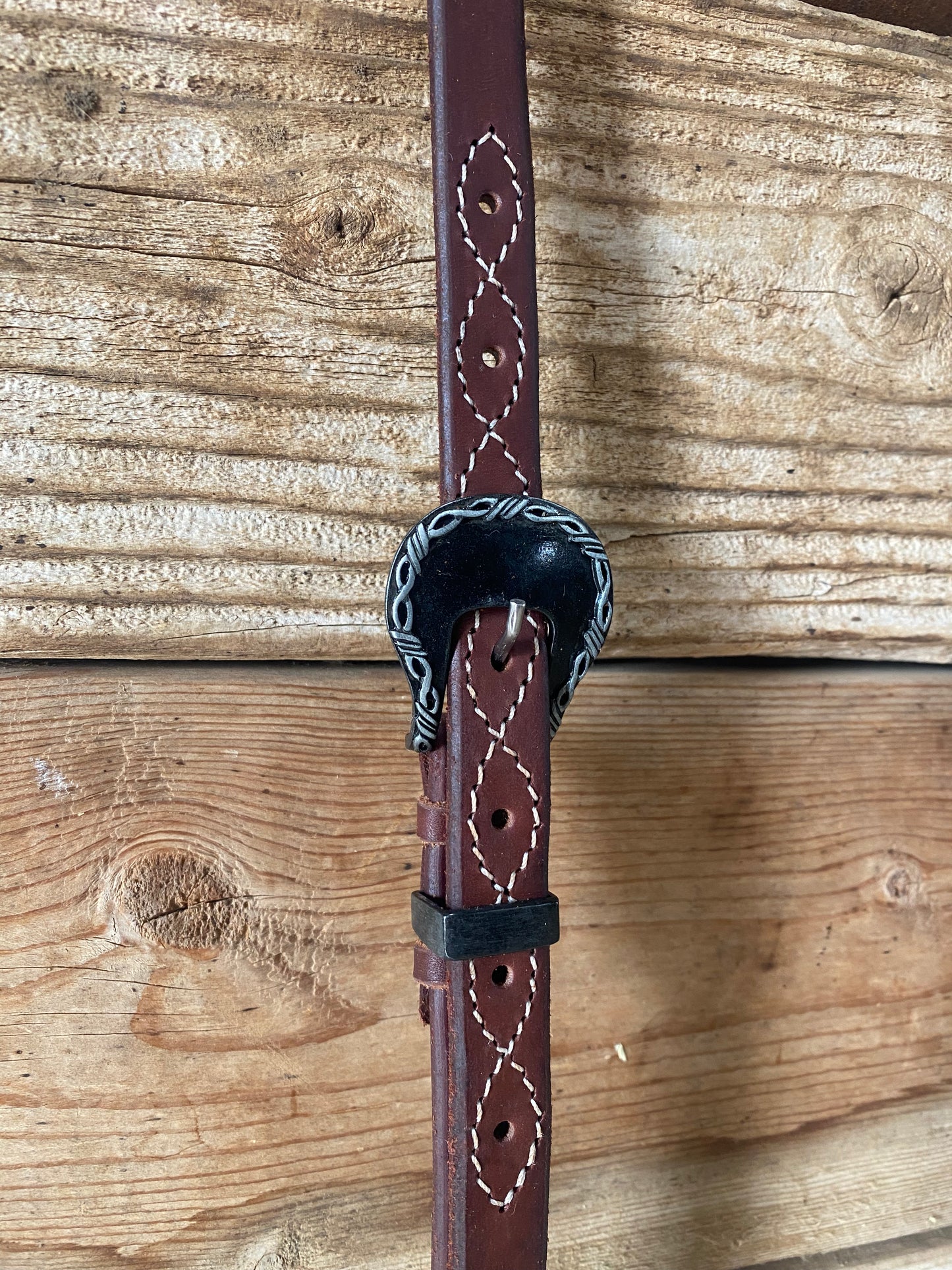 Barbwire Buckle Slide Ear Headstall