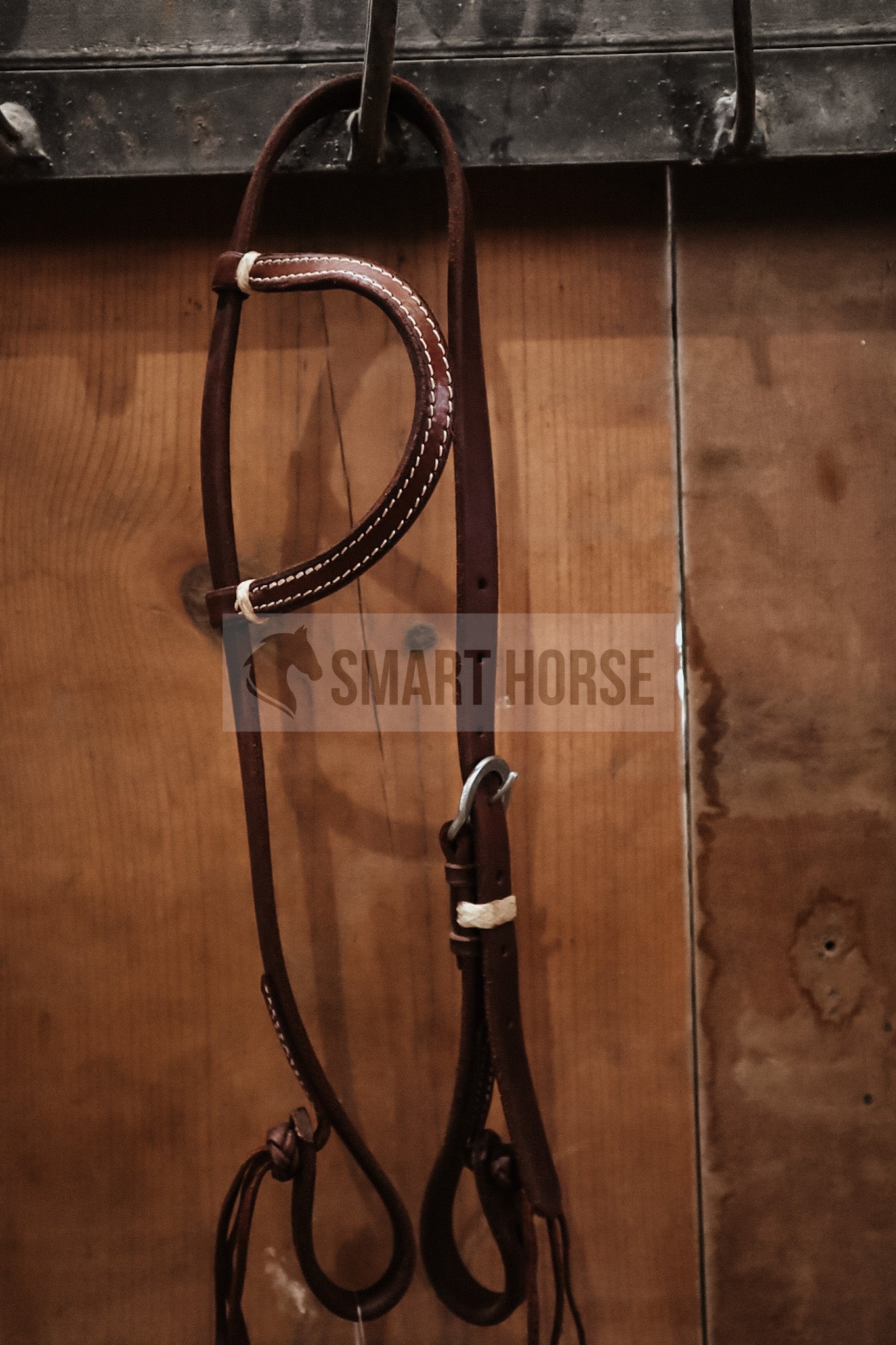 One ear headstall with small rawhide accent pieces